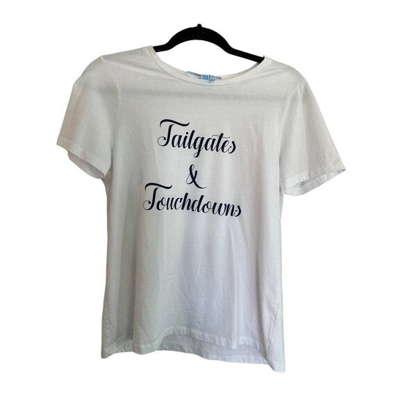 Draper James "Tailgates & Touchdowns" Graphic Cotton Tee M - Picture 1 of 6
